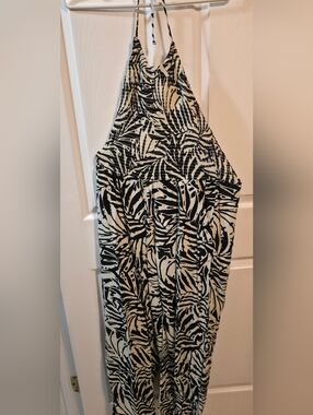 Patrons of Peace Black and White Halter Jumpsuit